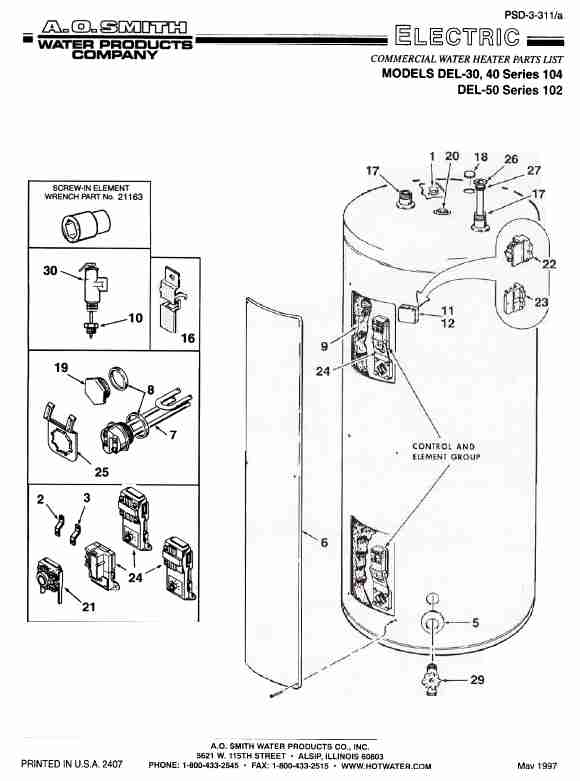 A O  Smith Water Heater DEL-30 Series 104-page_pdf